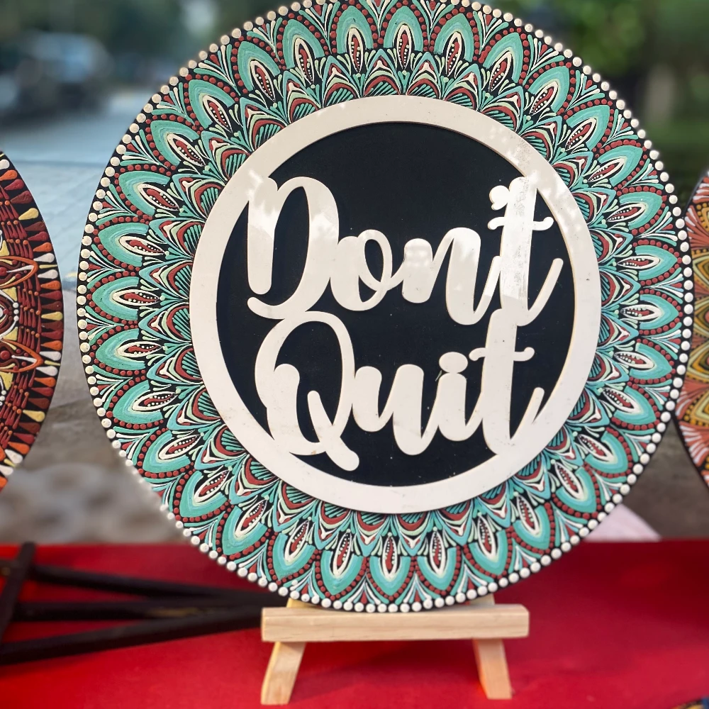 Don’t Quit Quote Mandala