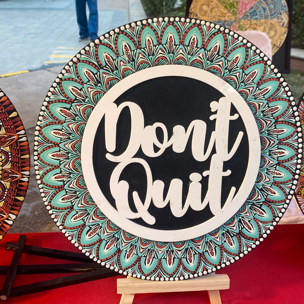 Don’t Quit Quote Mandala
