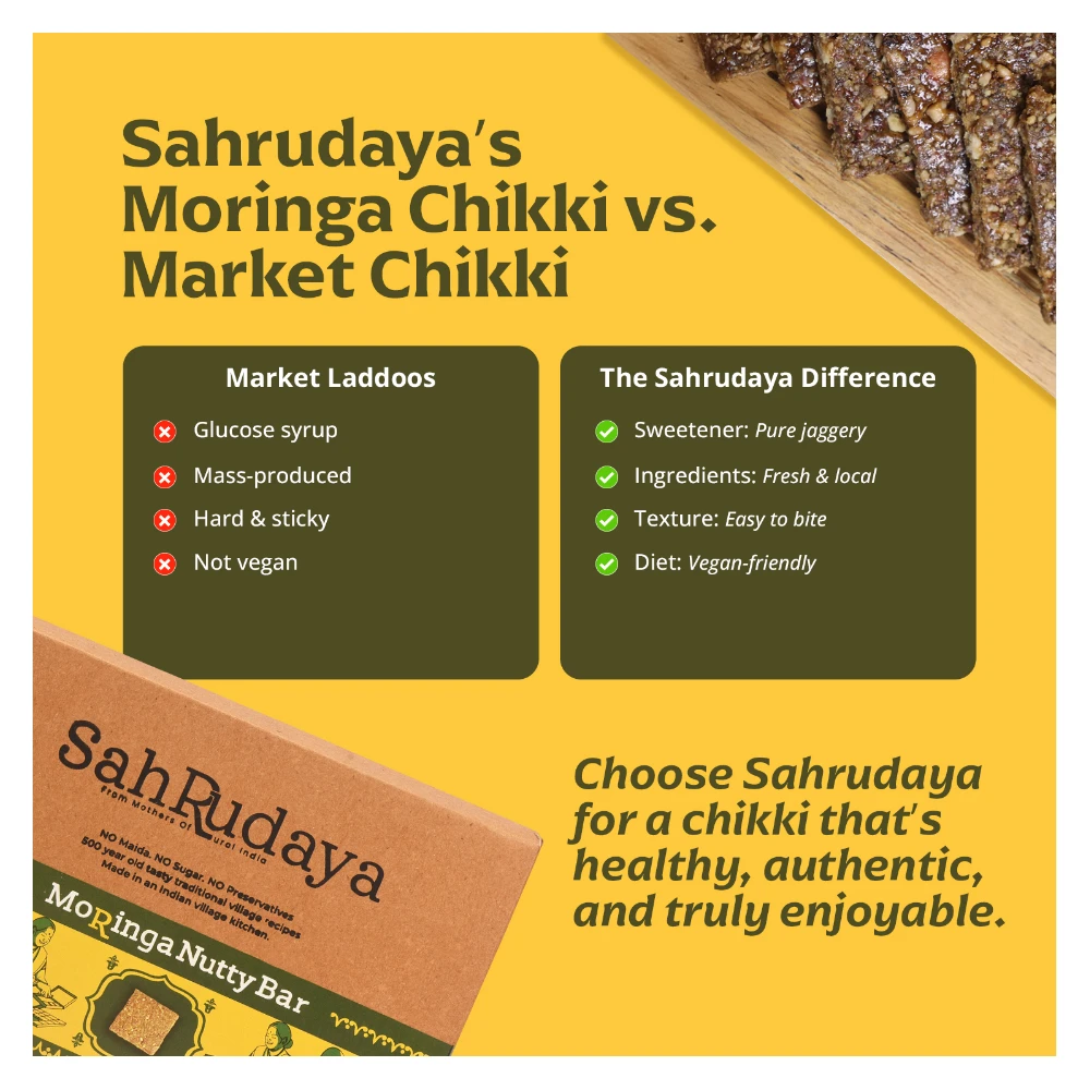 Moringa Nutty Bar (Drumstick leaves chikki) (Family Pack (400g))