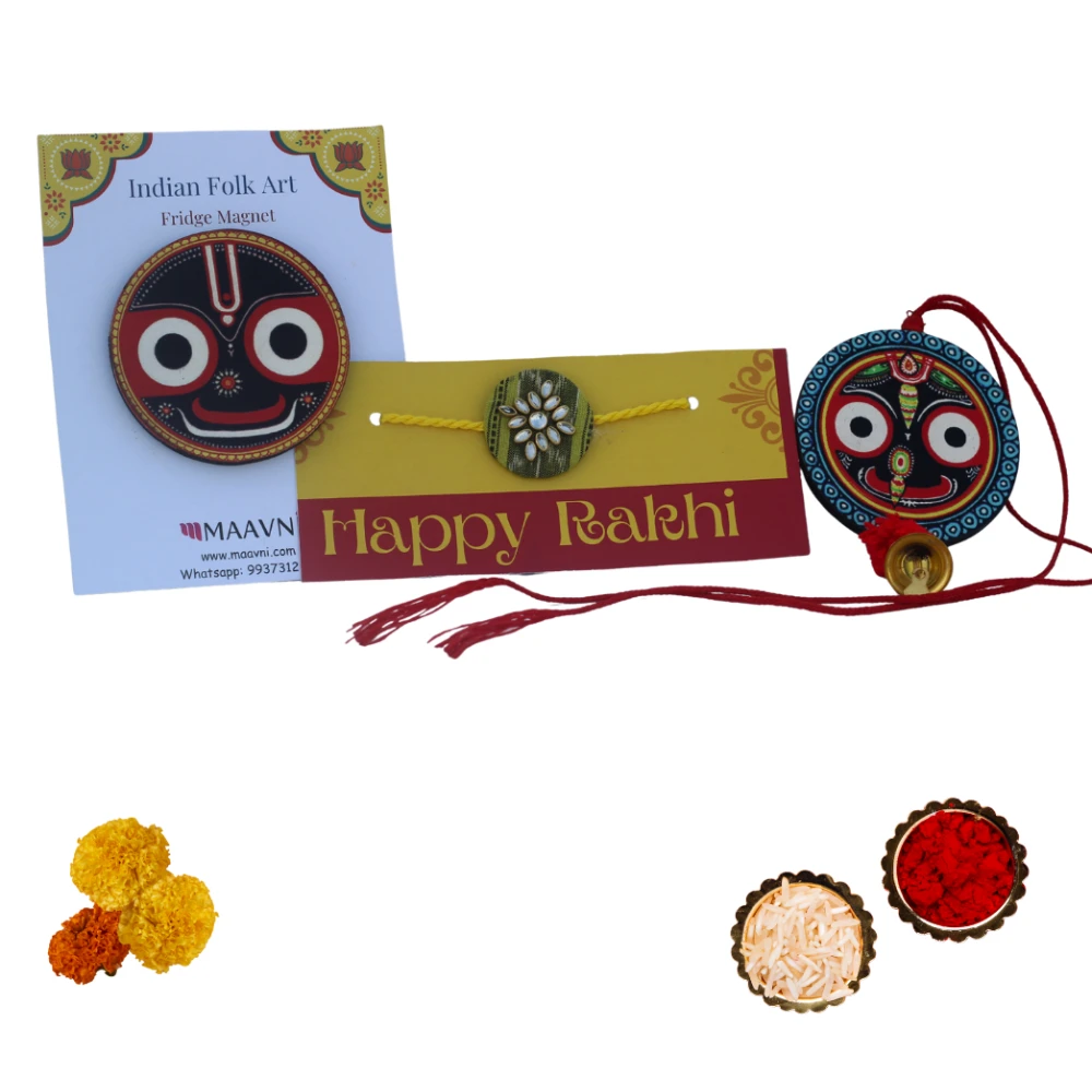 Rakhi Hamper 2 with Sambalpuri Kundan