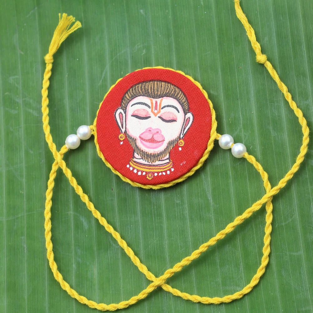 Handpainted Hanuman Red Rakhi