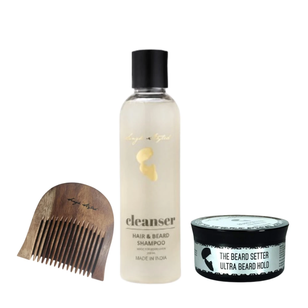 Singh Styled Cleanser, Beard Setter Ultra Hold and Kanga Combo