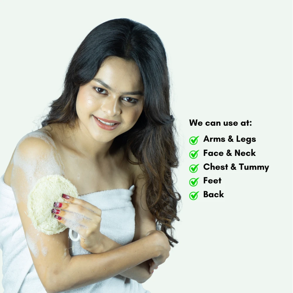 Organic Loofah (Round) - Pack of 3 Pcs