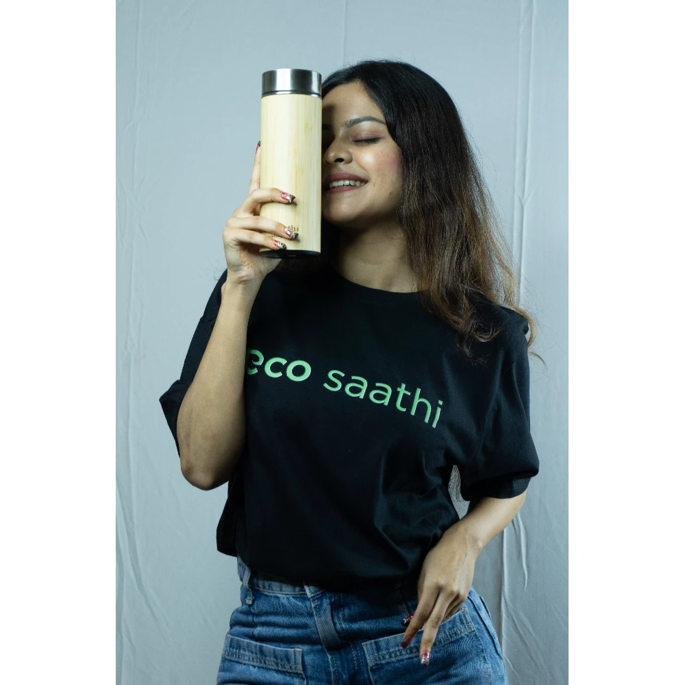 Bamboo Water Bottle - 450 ML (Single Piece)