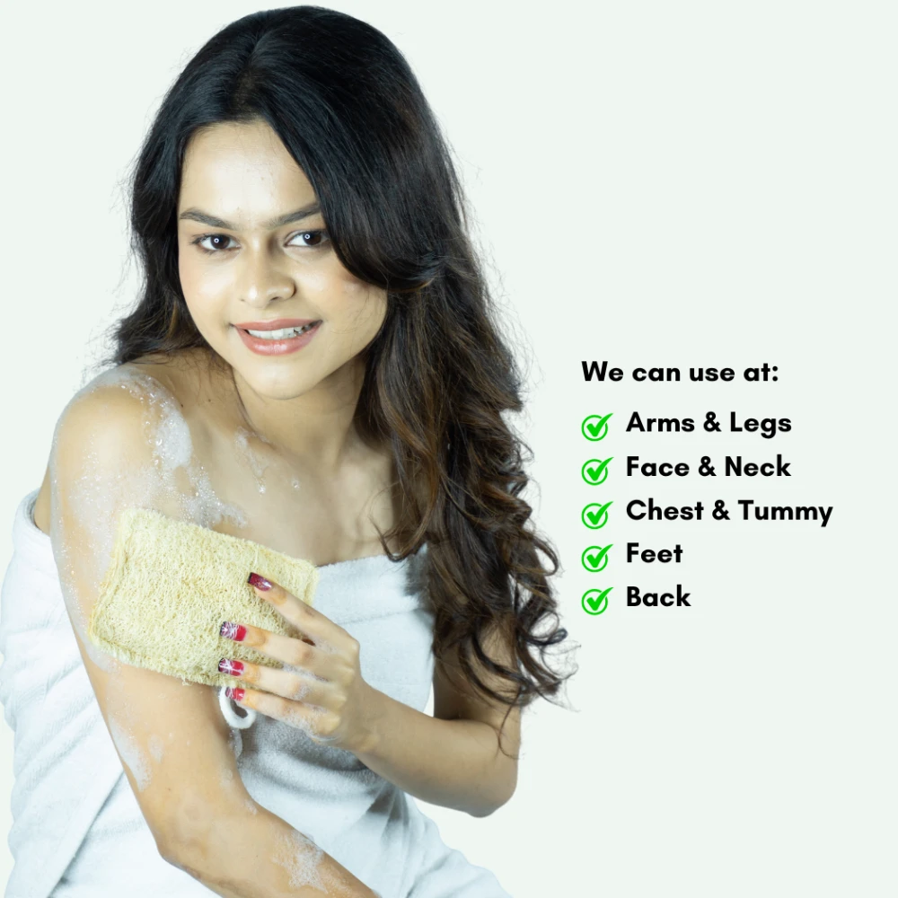 Organic Loofah (Rectangular)- Pack of 3 Pcs