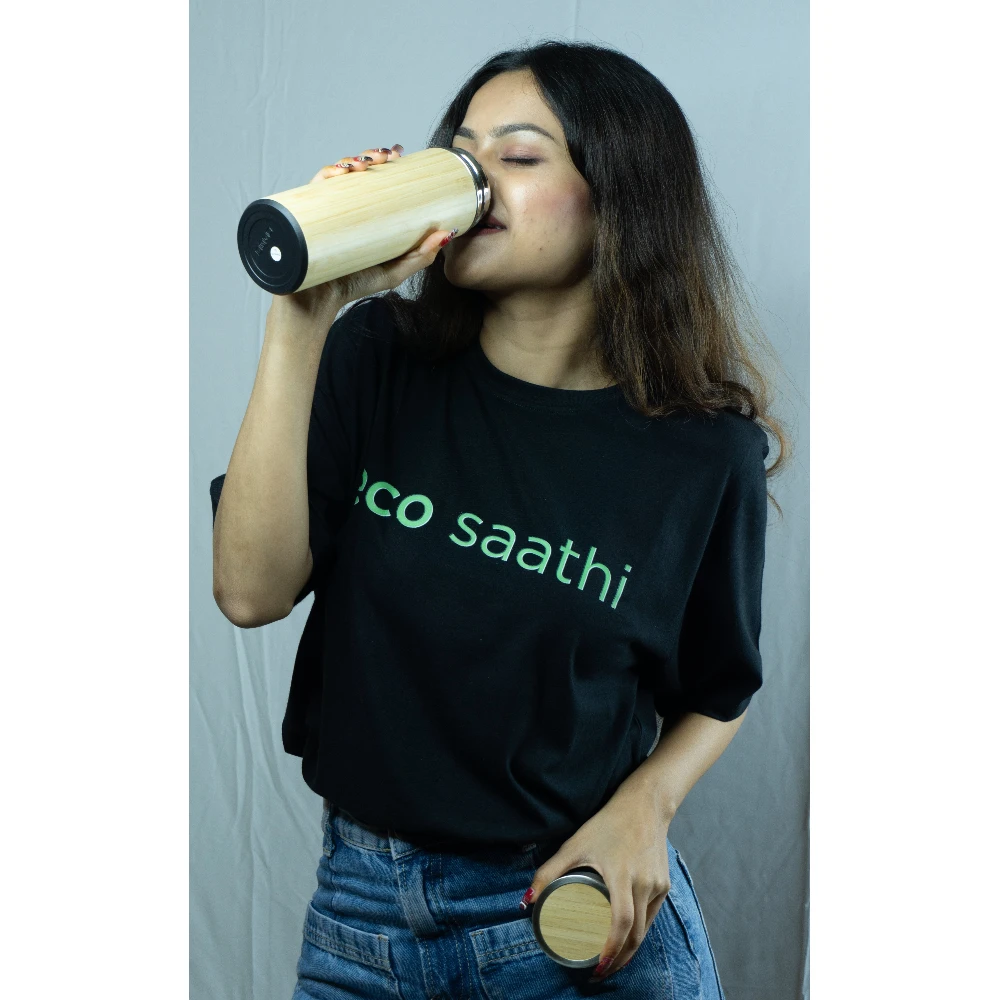 Bamboo Water Bottle - 450 ML (Single Piece)