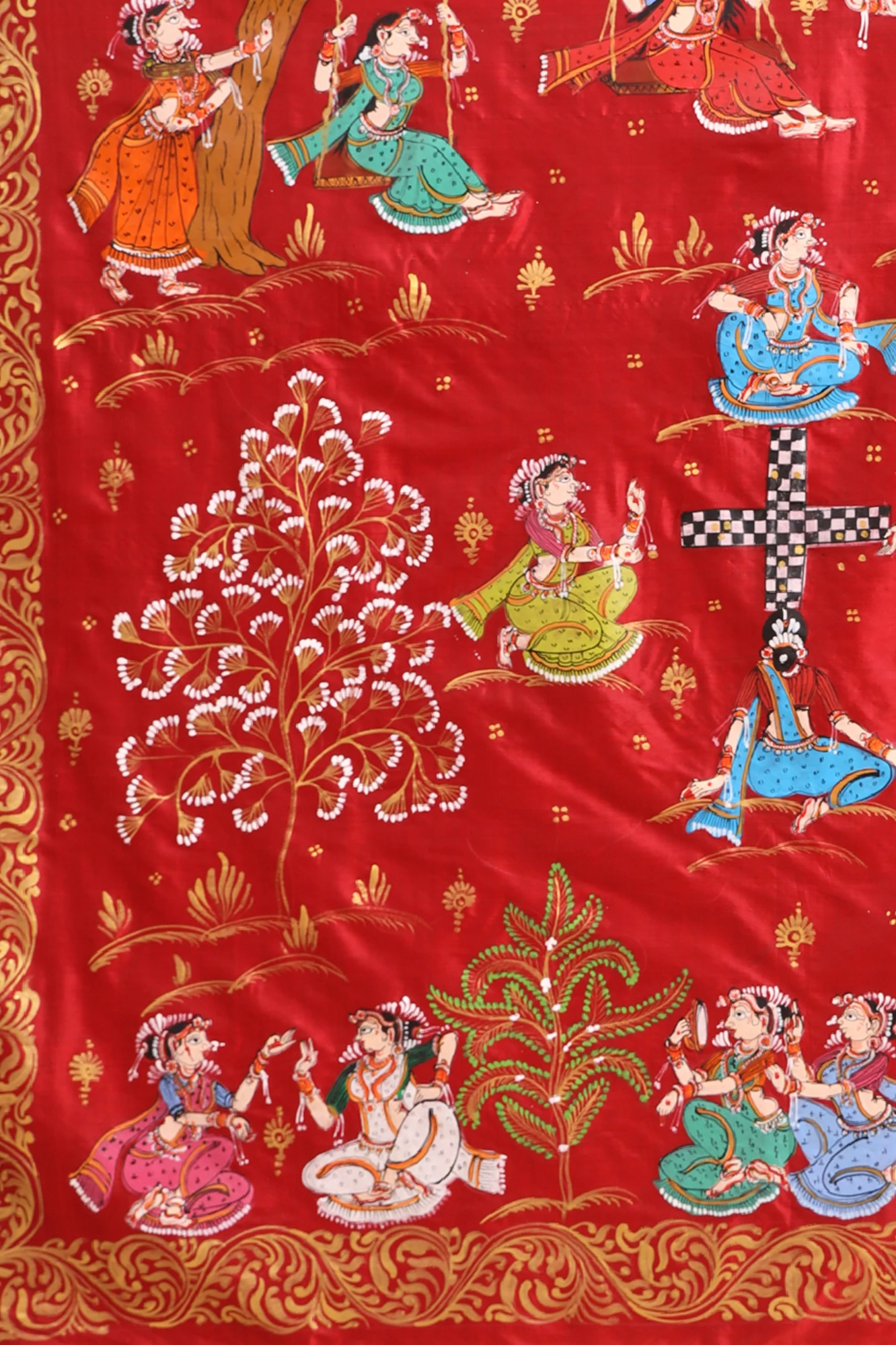 Handpainted Pattachitra Saree – Raja Festival