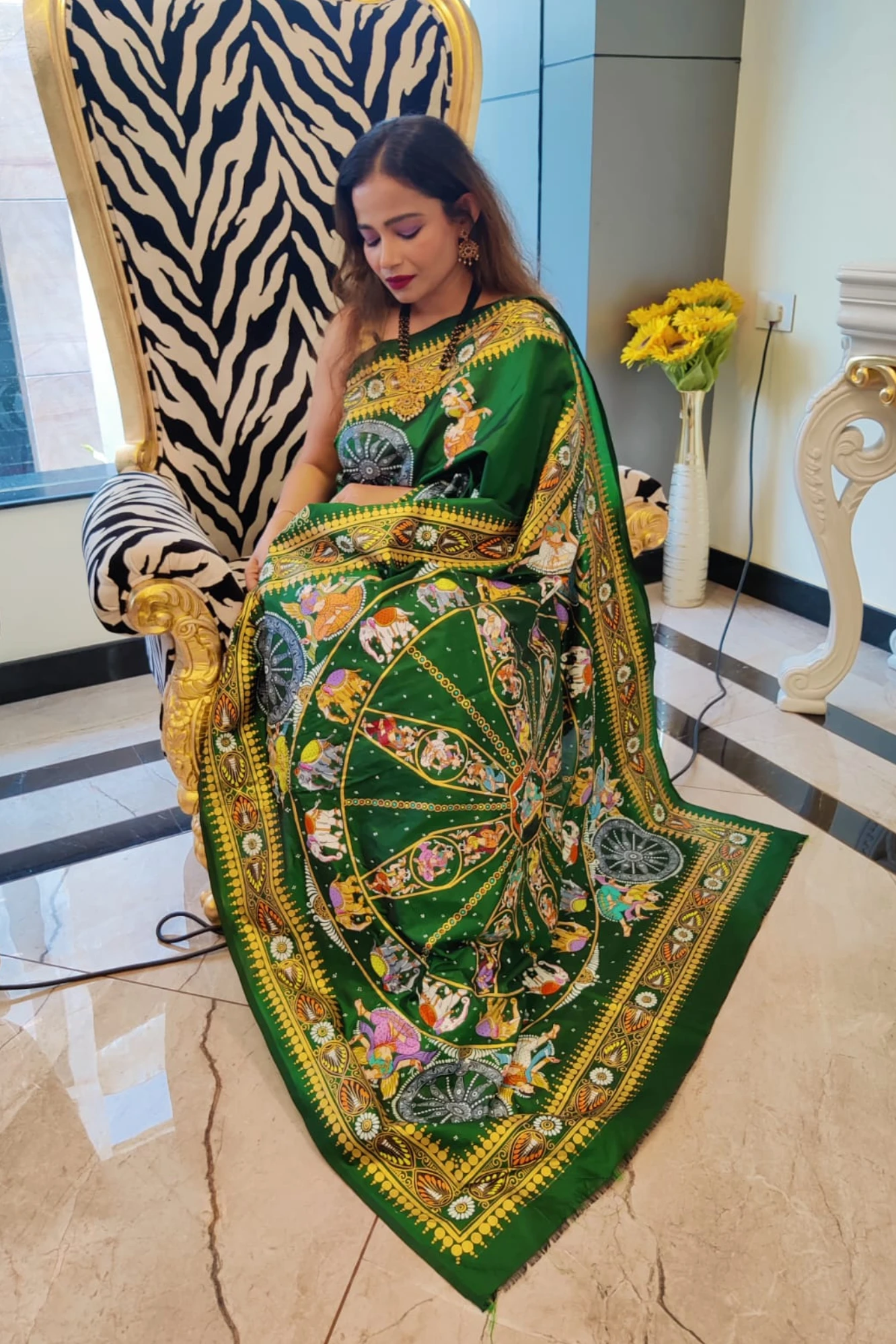 Ashok chakra Themed Saree