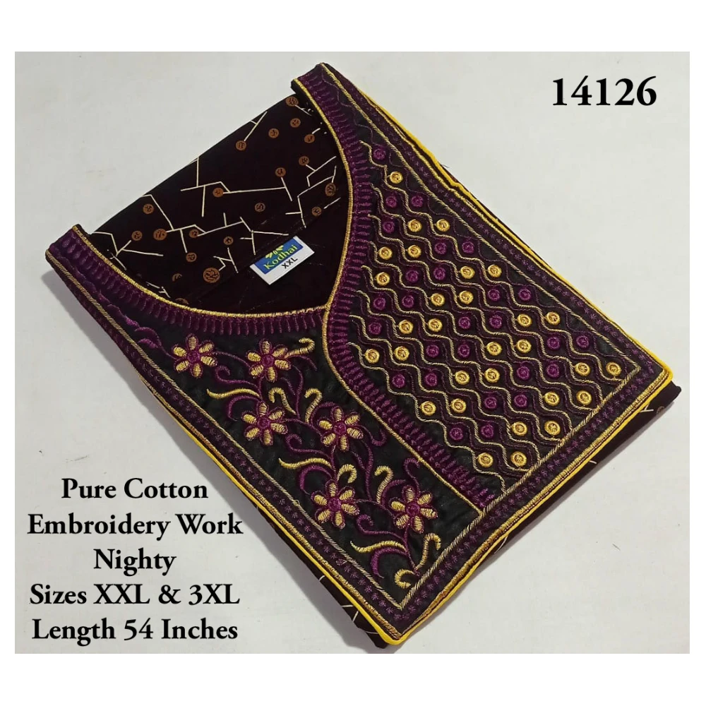 Embroidery Work Nighty