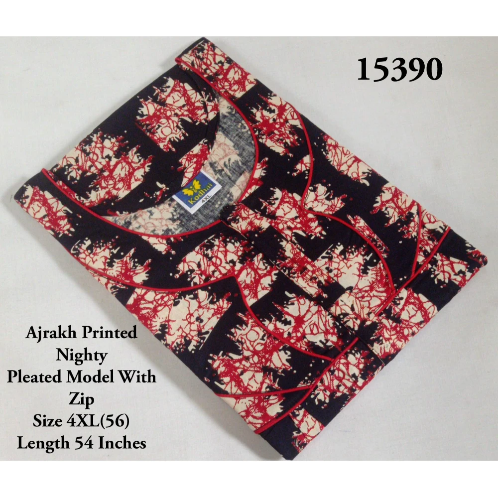 Plus Size Ajrakh Nighty