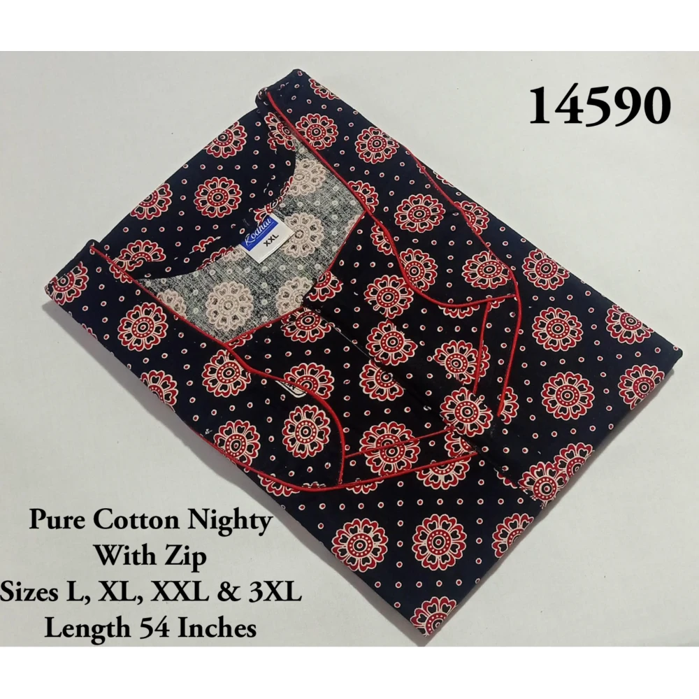 Ajrakh Printed Cotton Nighty