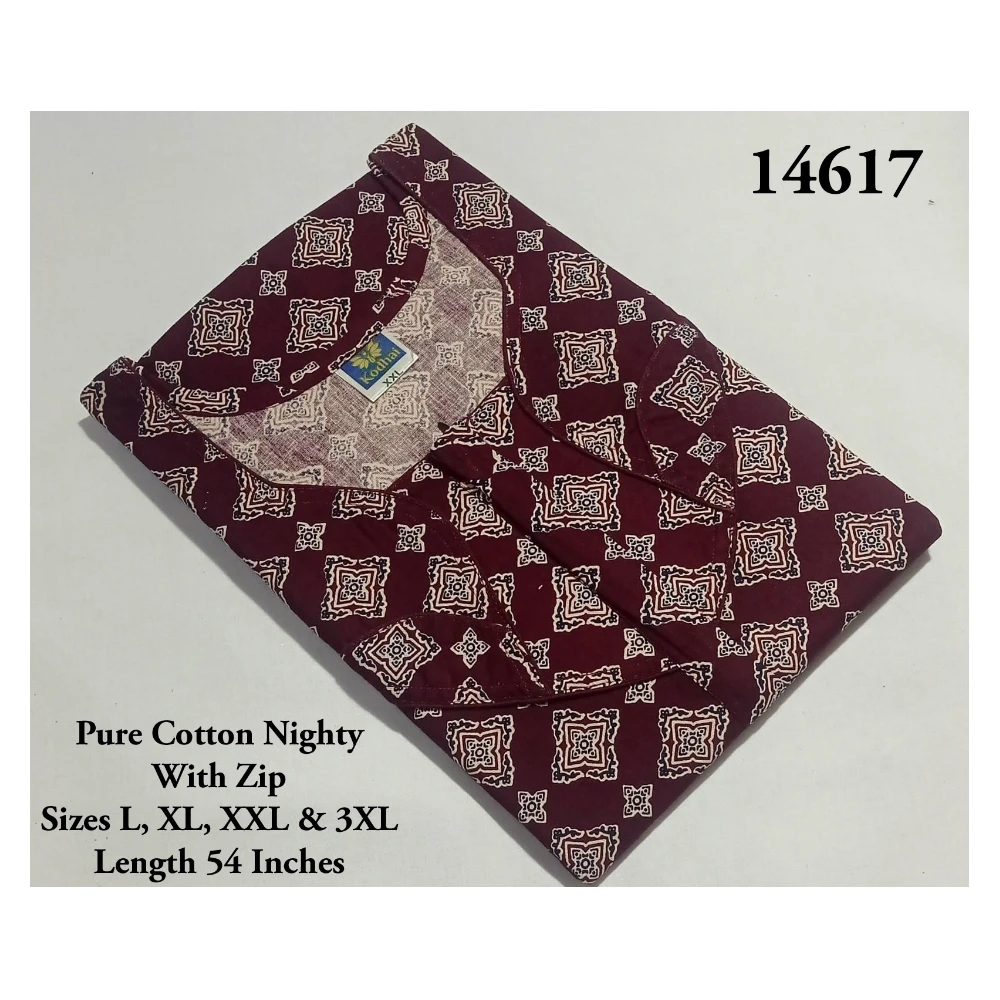 Ajrakh Printed Cotton Nighty