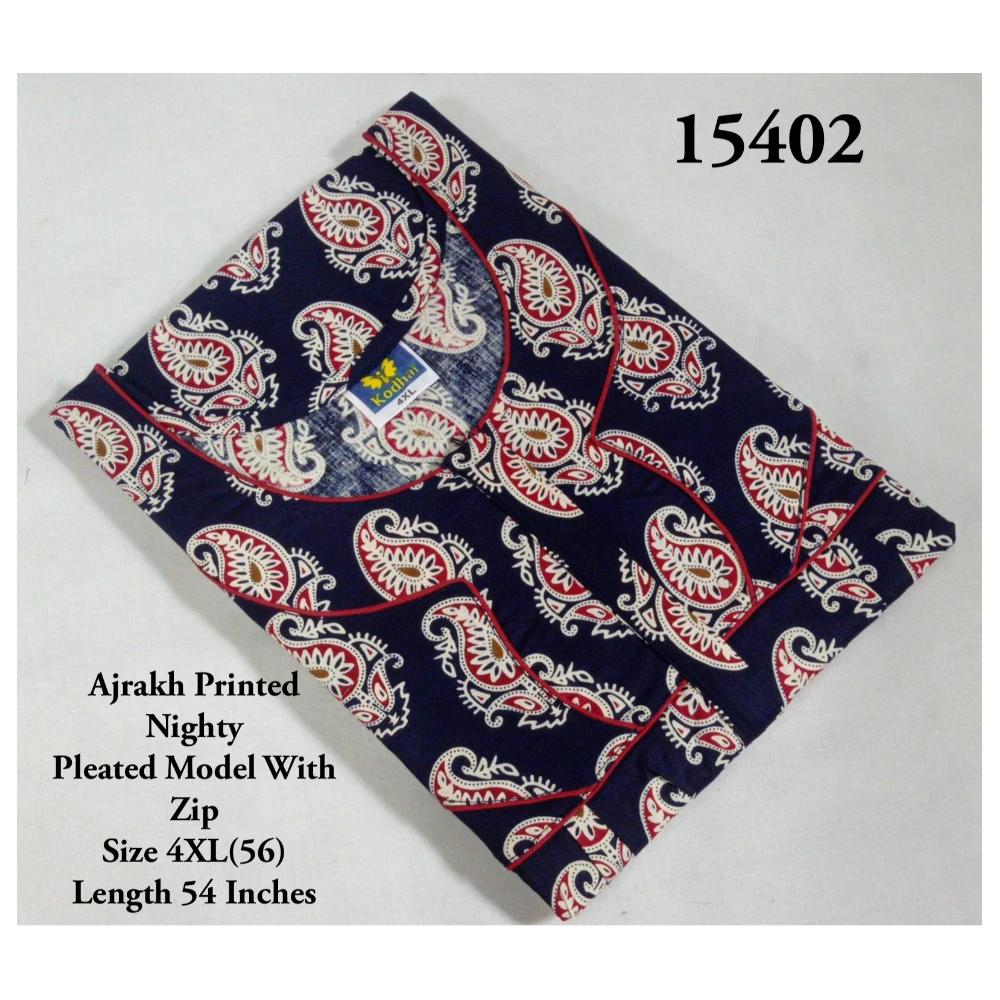 Plus Size Ajrakh Nighty