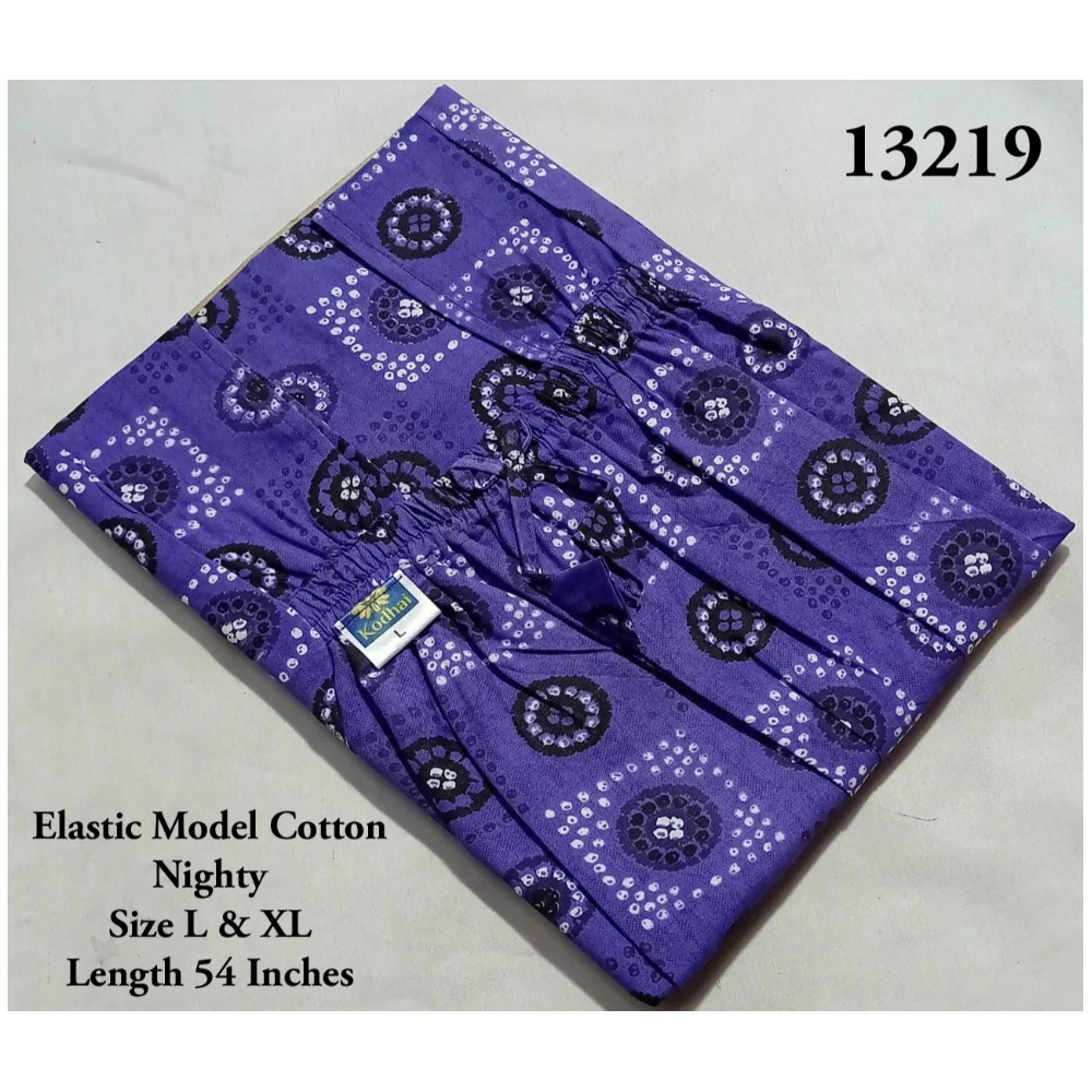 Elastic Model Nighty (L/54/Cotton/Multicolor/Elastic)