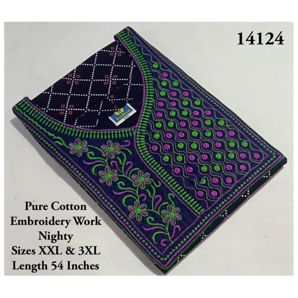 Embroidery Work Nighty