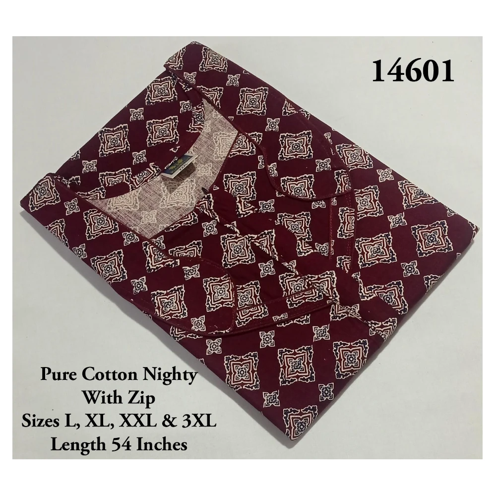 Ajrakh Printed Cotton Nighty