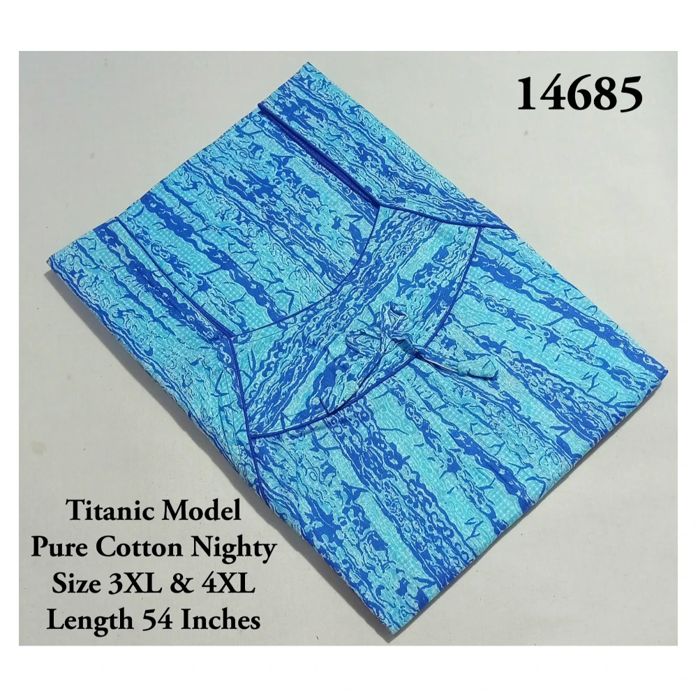 Plus Size Titanic Model Cotton Nighty