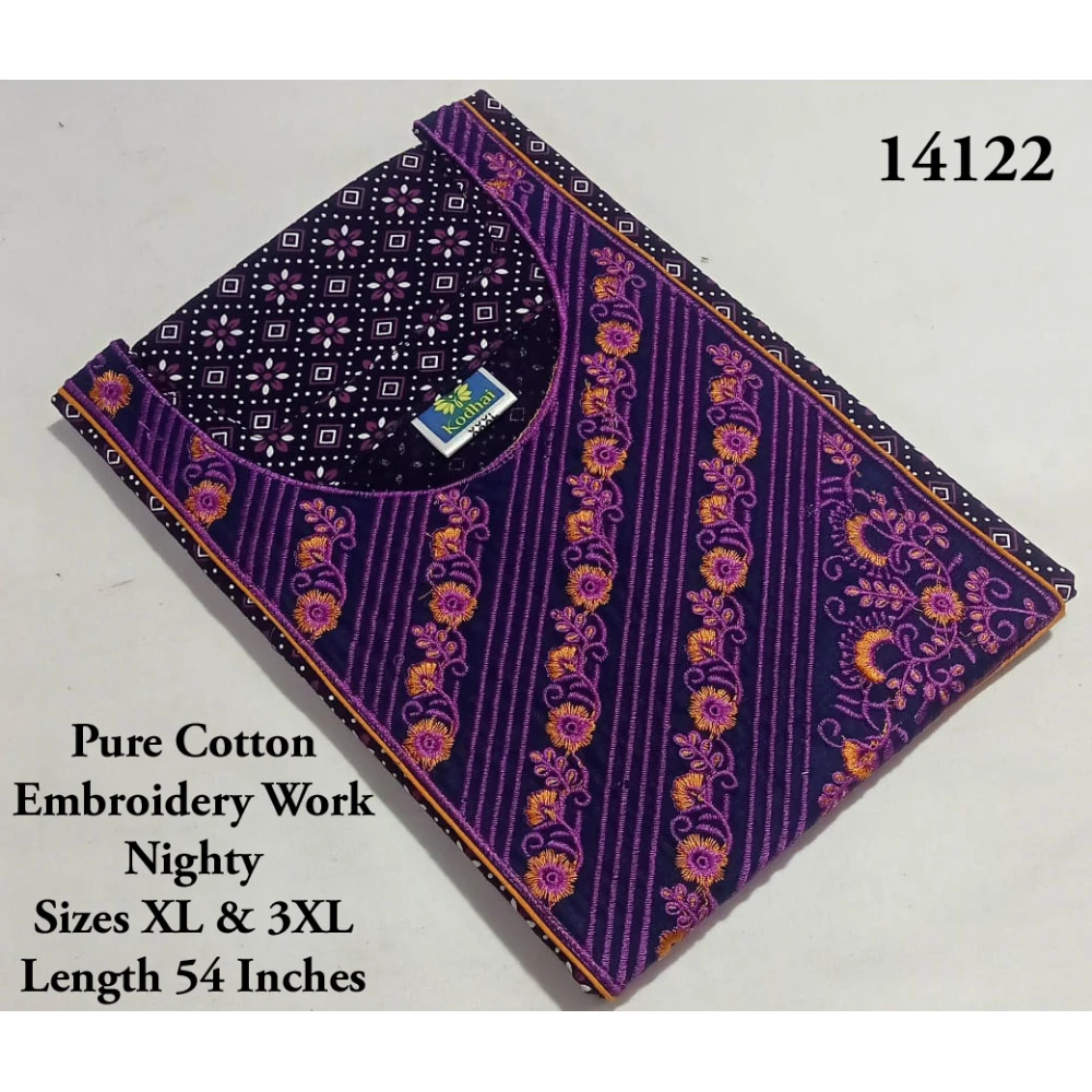 Embroidery Work Nighty