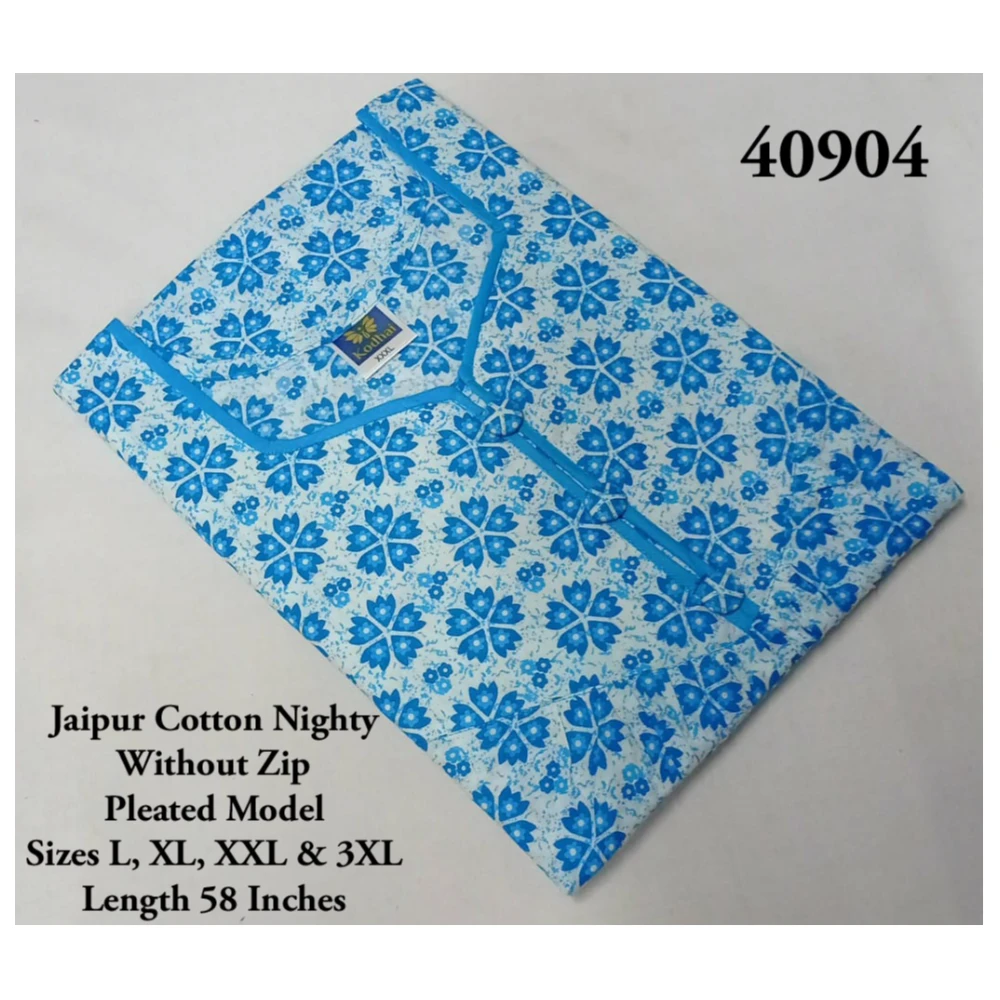Jaipur Cotton Pleated Nighty