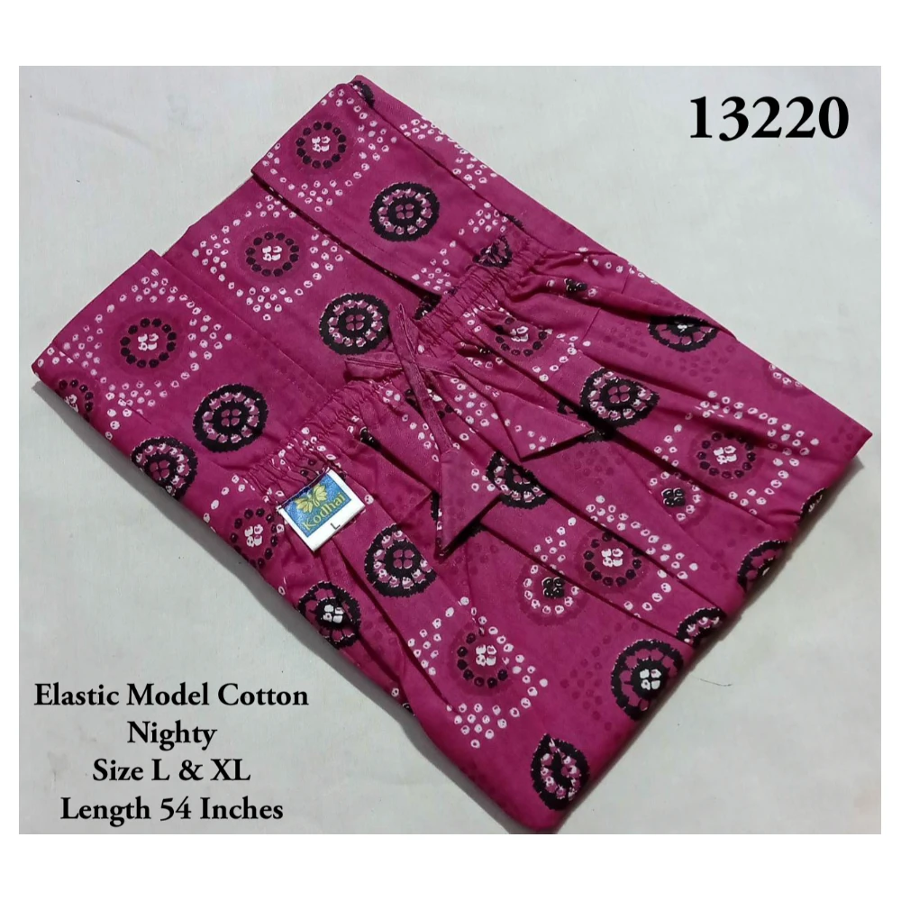 Elastic Model Nighty (L/54/Cotton/Multicolor/Elastic)