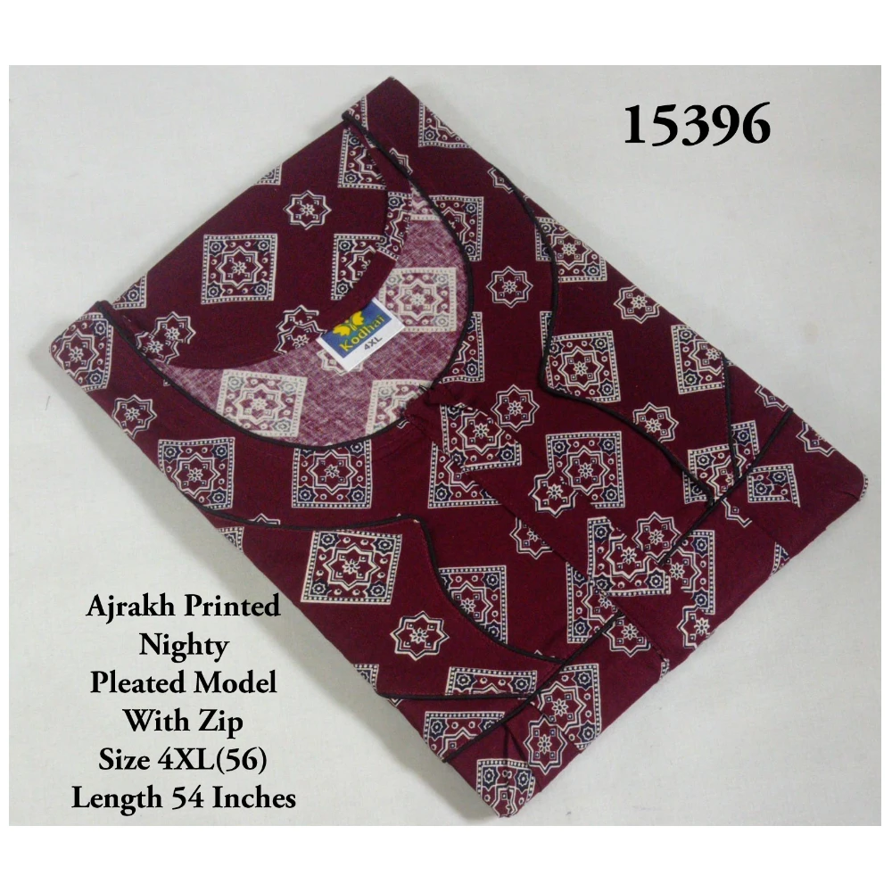 Plus Size Ajrakh Nighty