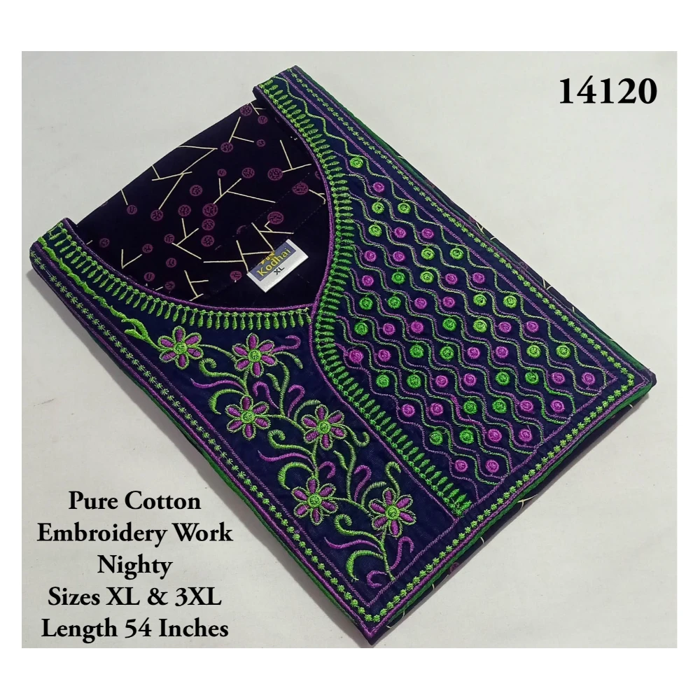 Embroidery Work Nighty
