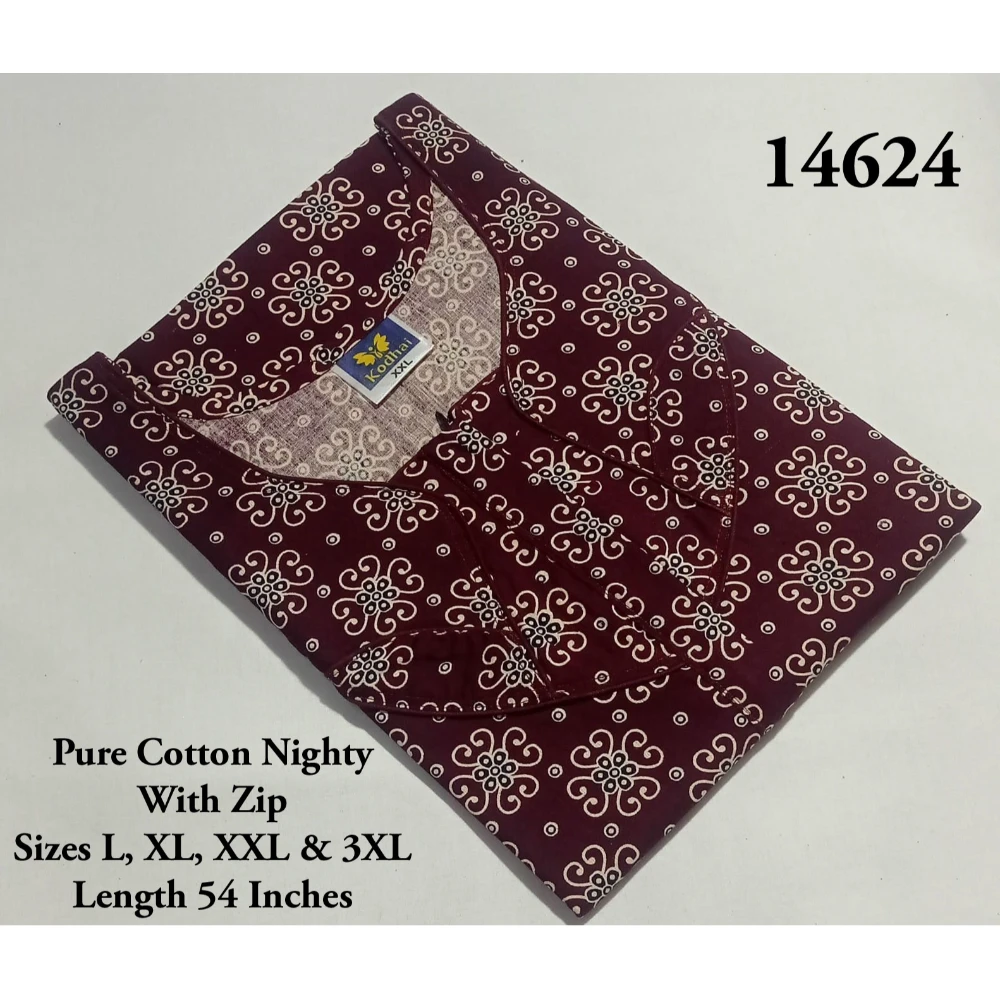 Ajrakh Printed Cotton Nighty