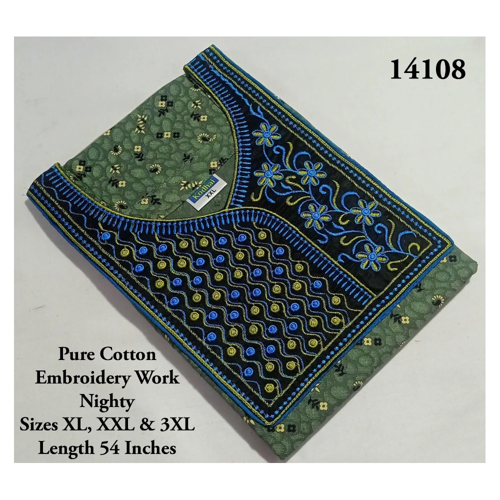 Embroidery Work Nighty