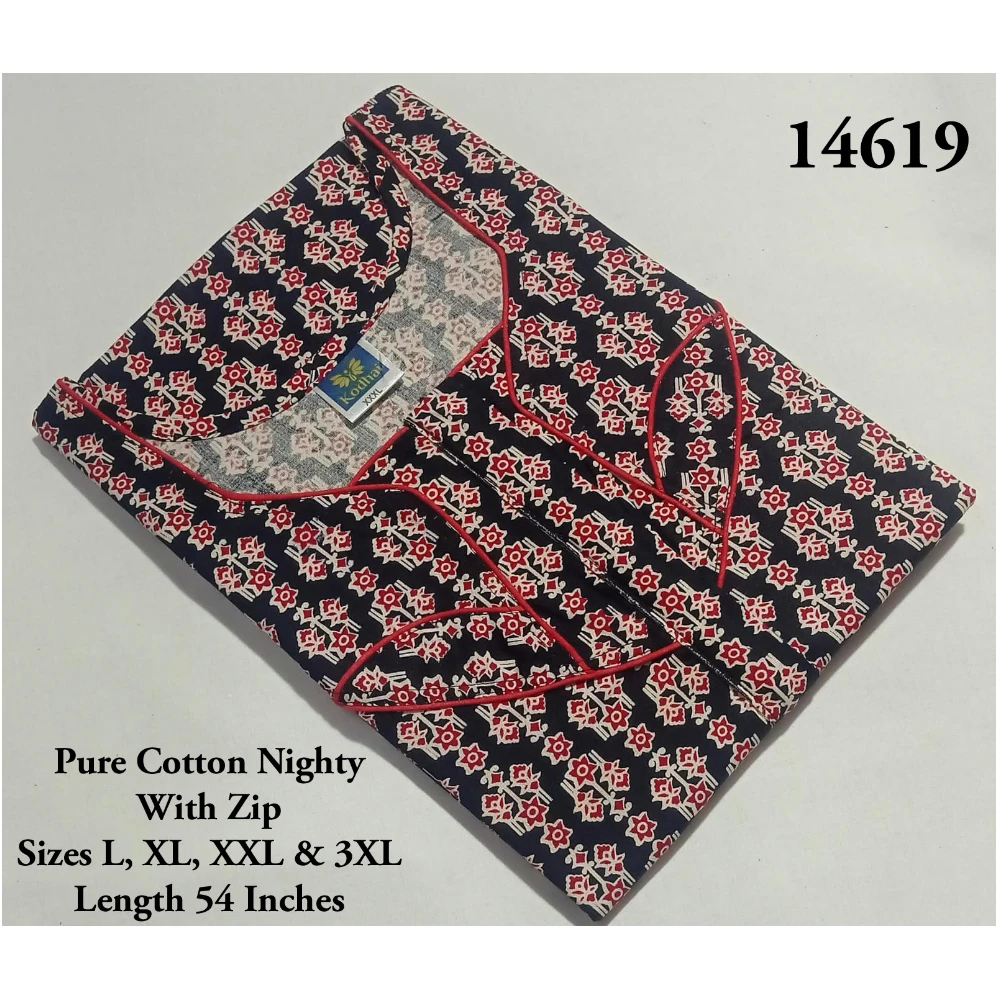 Ajrakh Printed Cotton Nighty