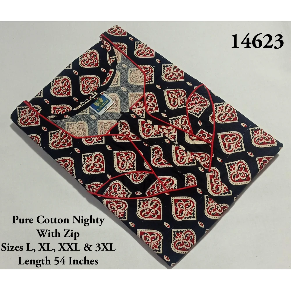 Ajrakh Printed Cotton Nighty