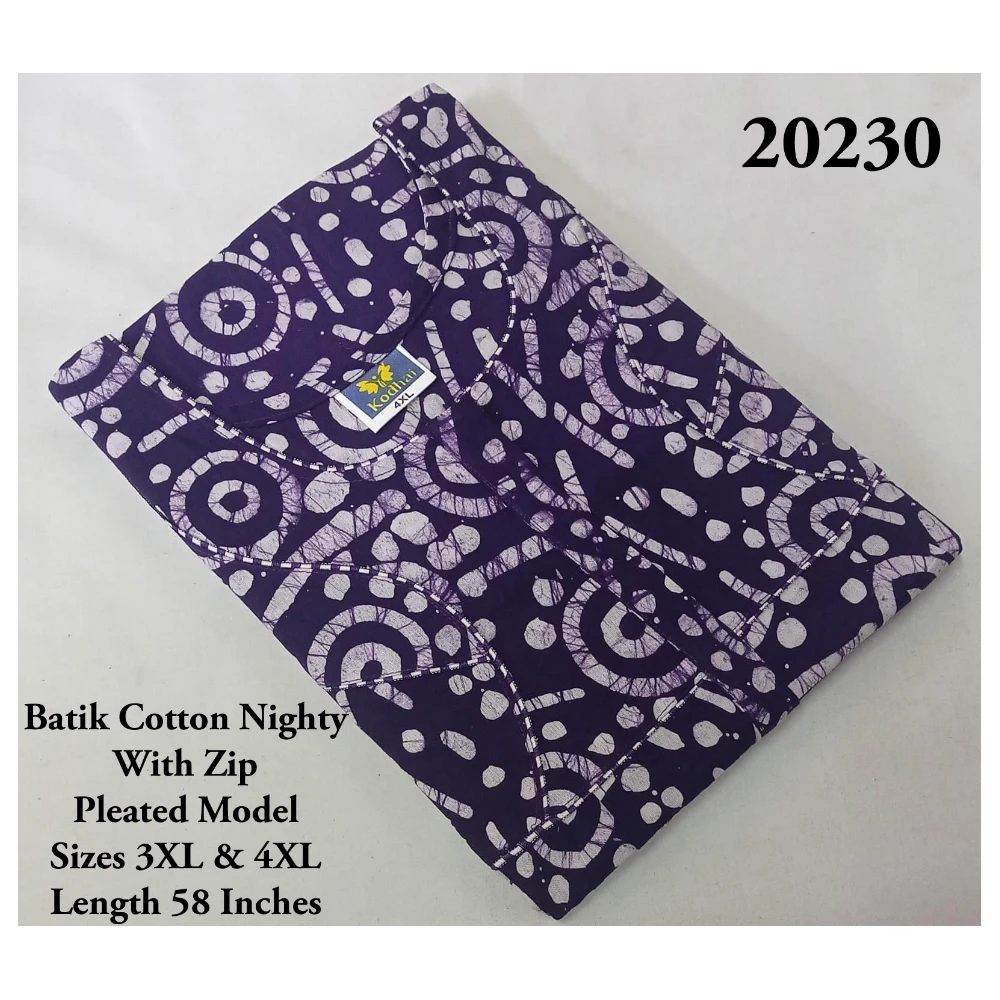 Plus Size Batik Cotton Nighty