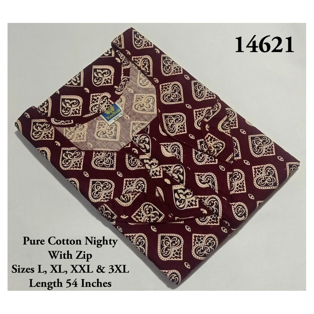 Ajrakh Printed Cotton Nighty