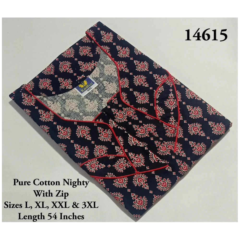 Ajrakh Printed Cotton Nighty