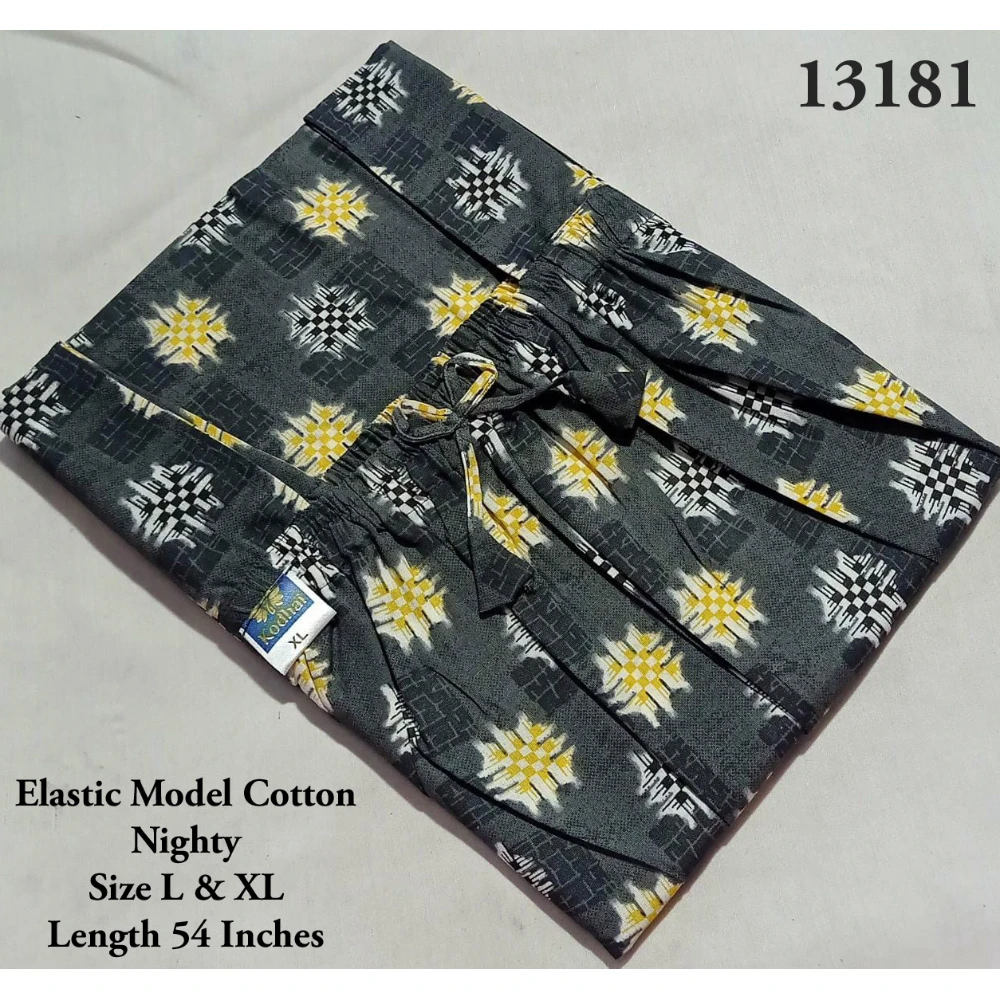 Elastic Model Nighty (L/54/Cotton/Multicolor/Elastic)