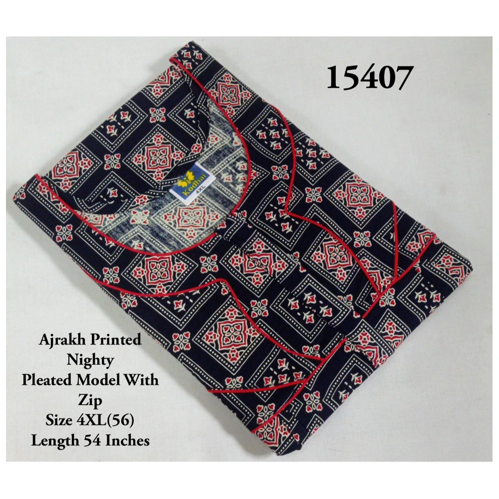 Plus Size Ajrakh Nighty
