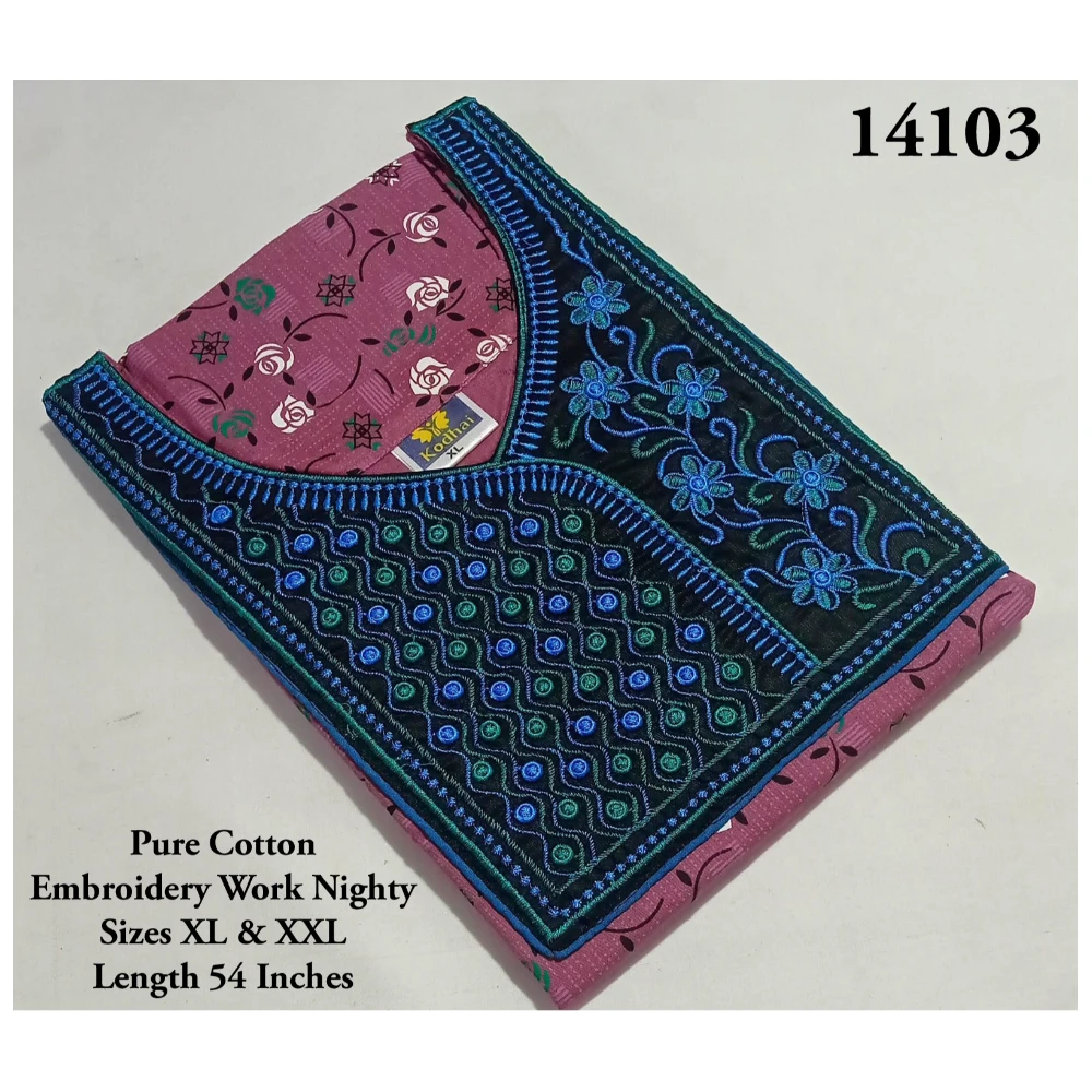 Embroidery Work Nighty