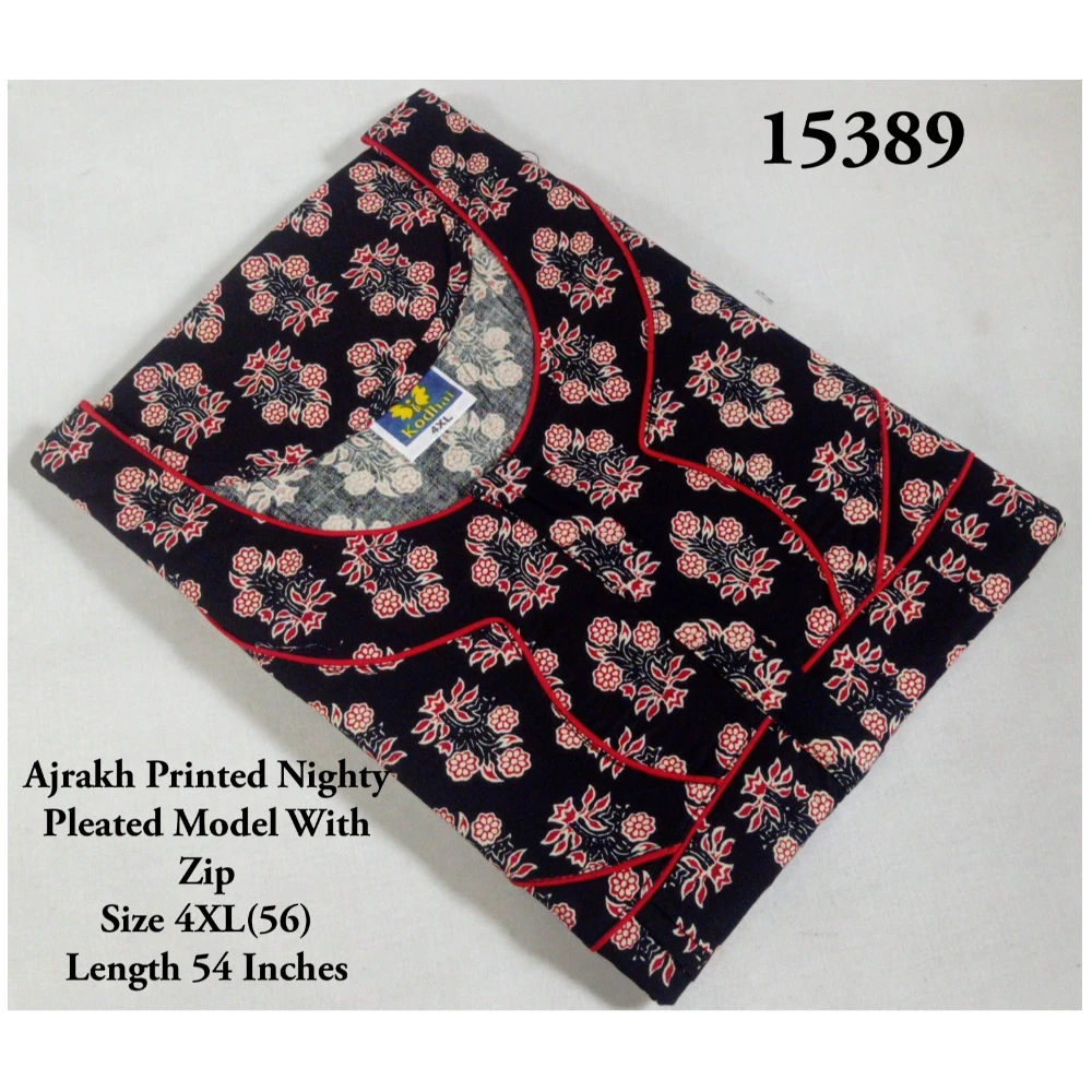 Plus Size Ajrakh Nighty