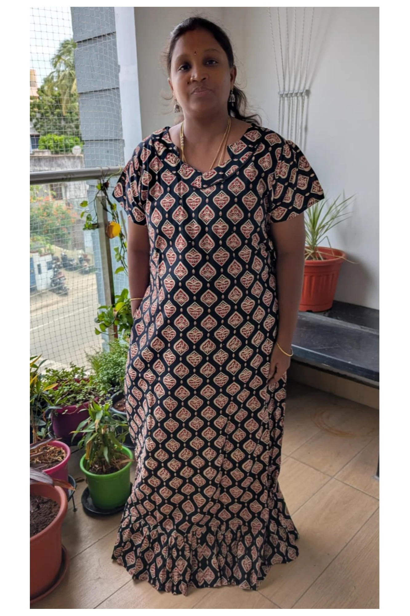 Ajrakh A-line Frocks