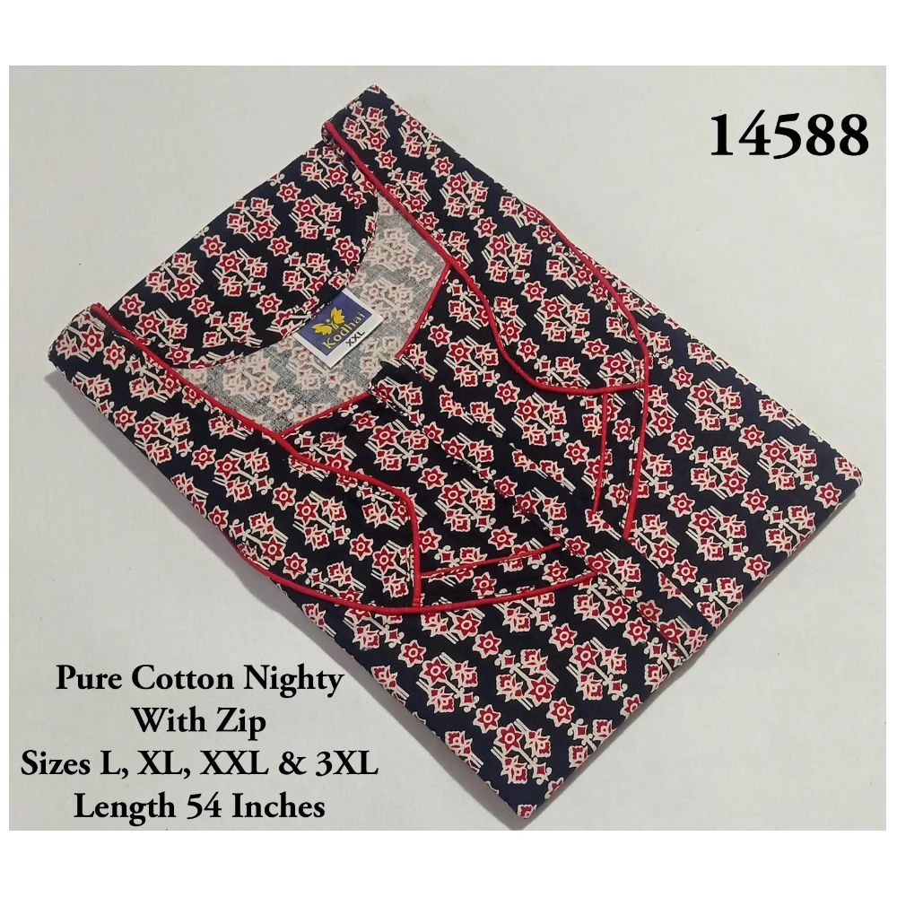 Ajrakh Printed Cotton Nighty
