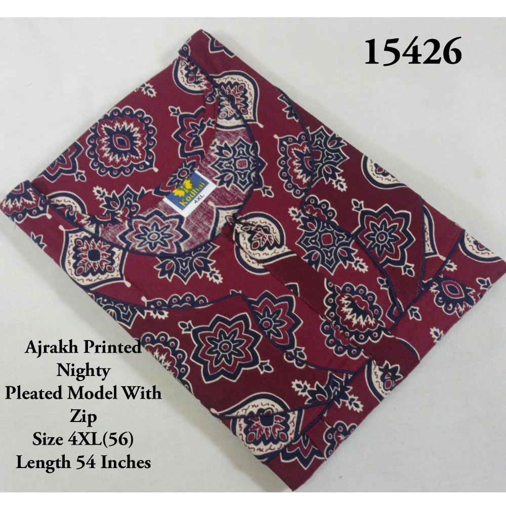 Plus Size Ajrakh Nighty
