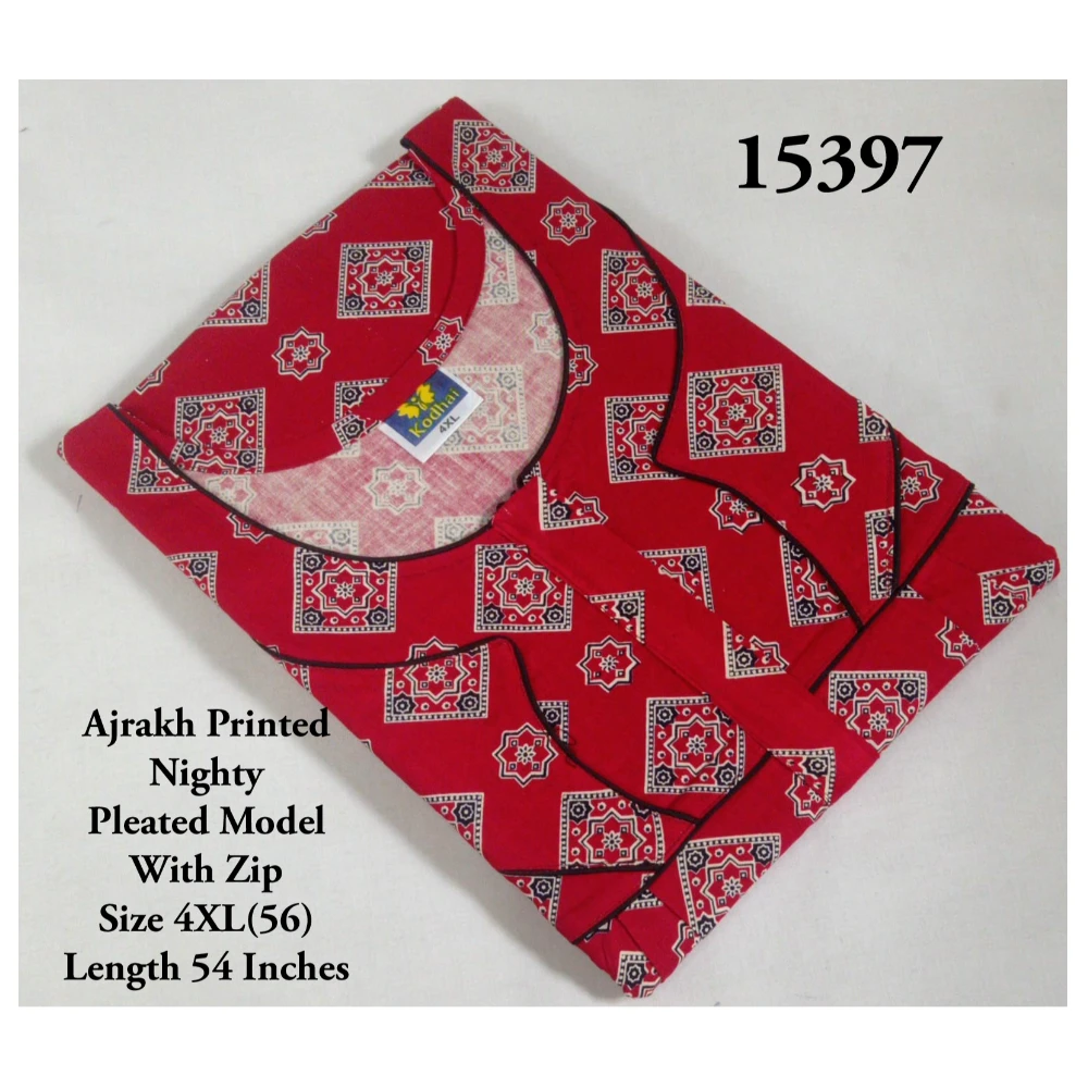 Plus Size Ajrakh Nighty