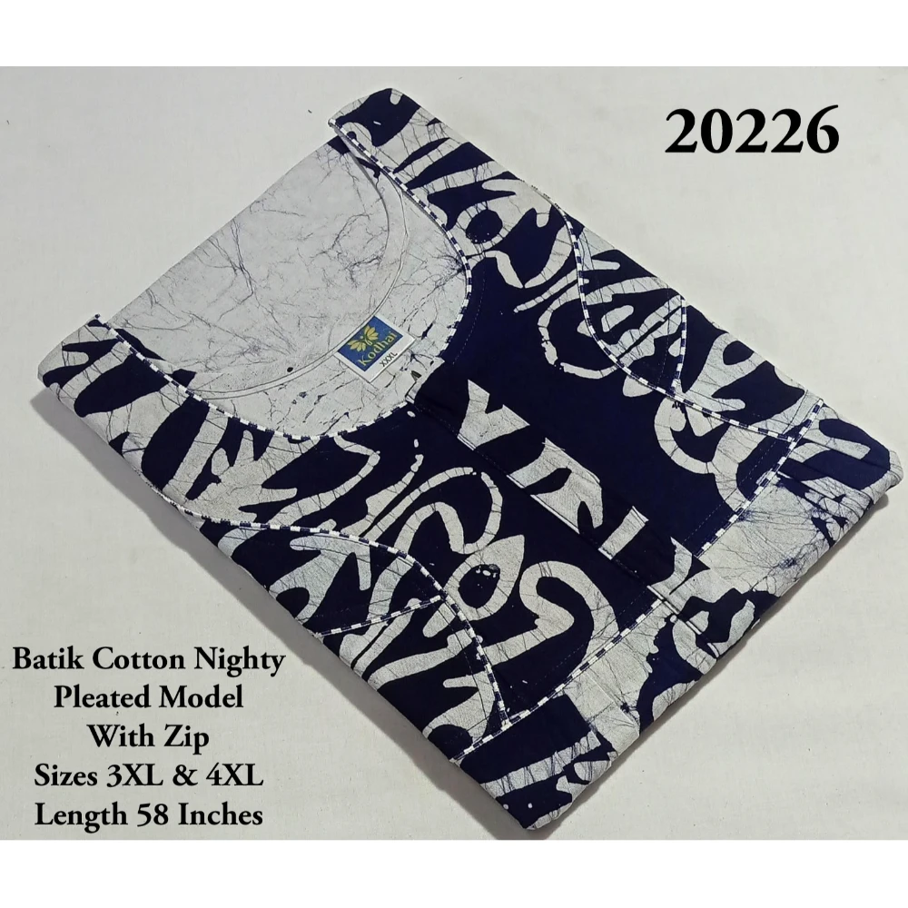 Plus Size Batik Cotton Nighty