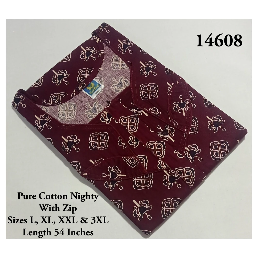 Ajrakh Printed Cotton Nighty