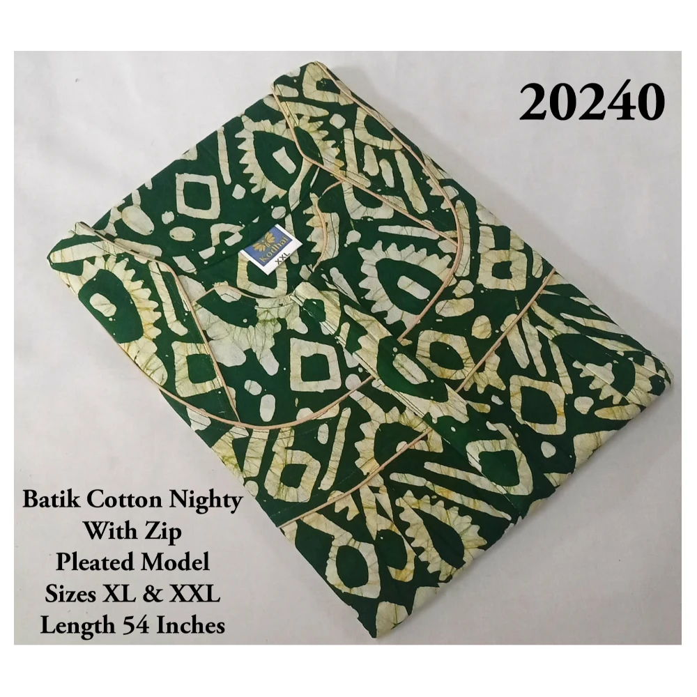 Pleated Batik Cotton Nighty