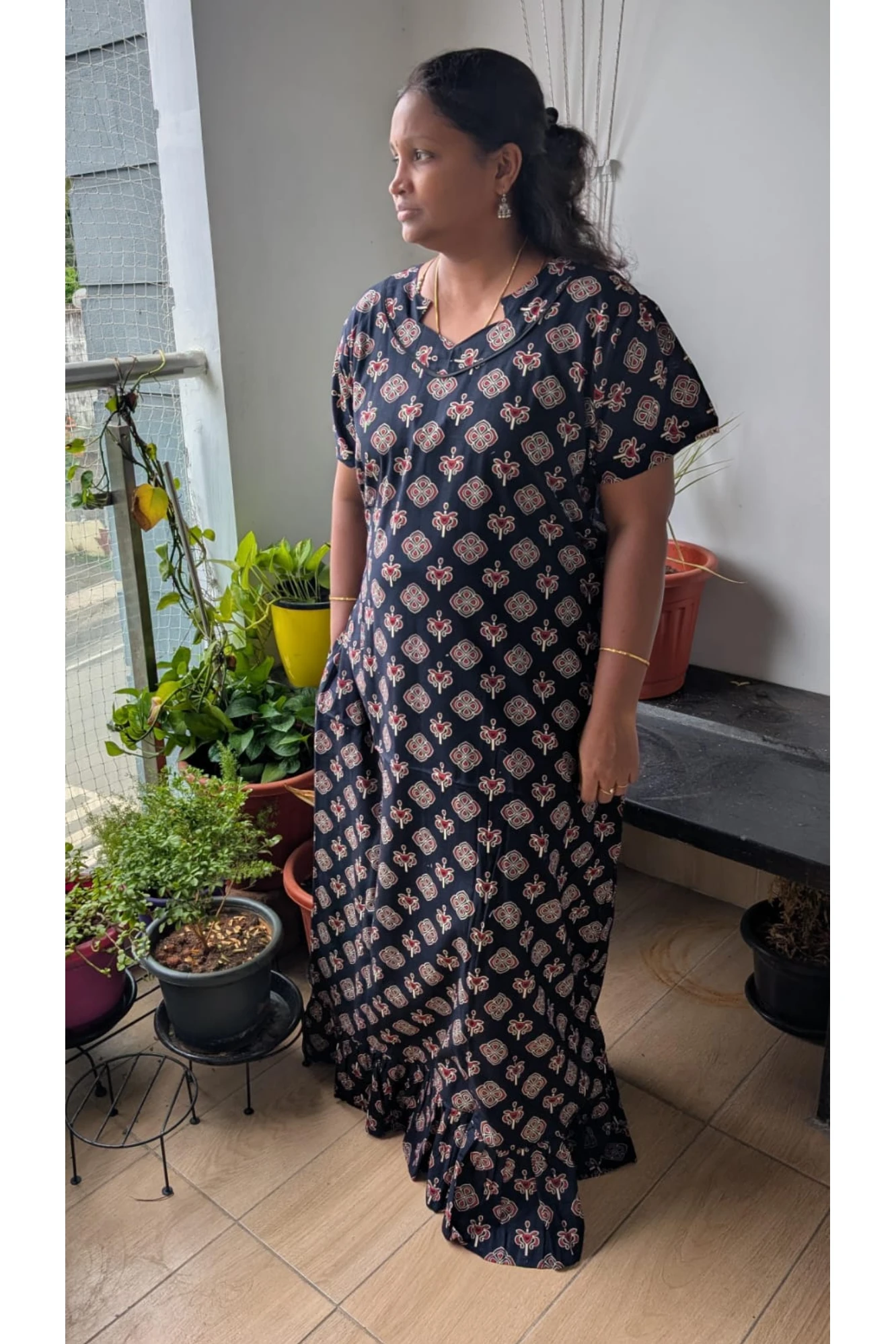 Ajrakh A-line Frocks
