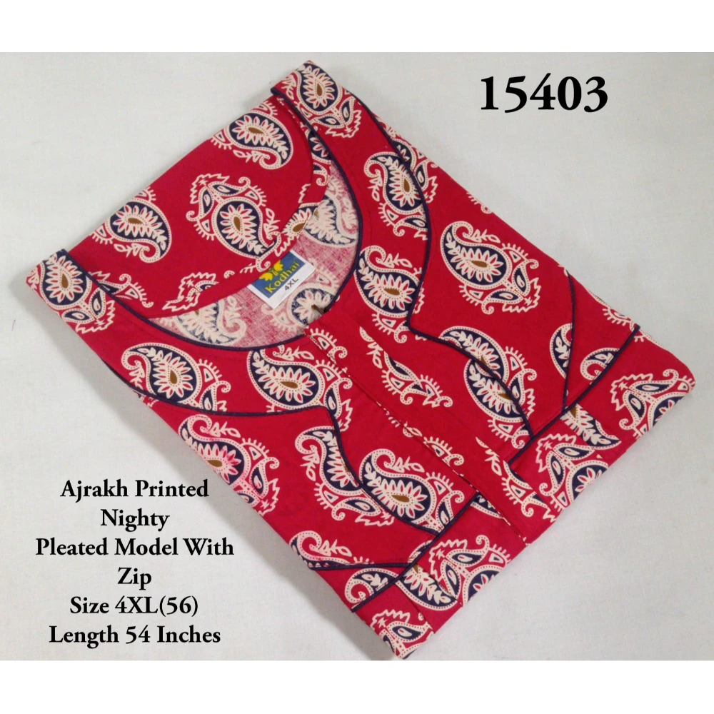 Plus Size Ajrakh Nighty