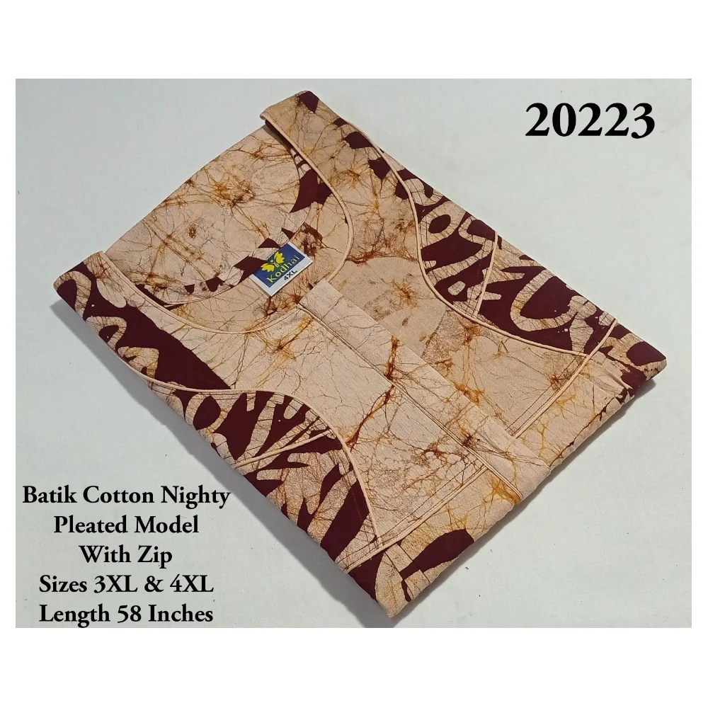 Plus Size Batik Cotton Nighty
