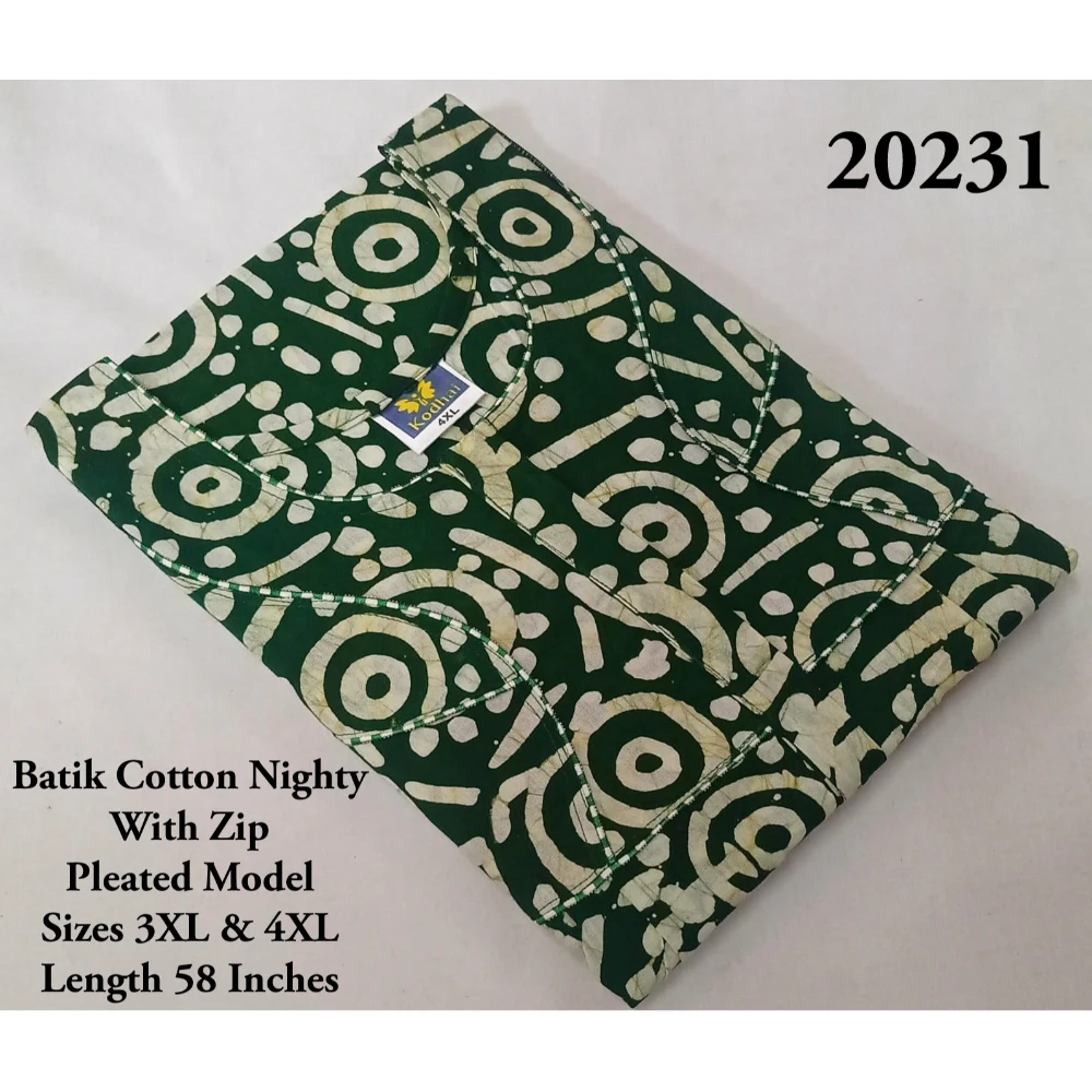 Plus Size Batik Cotton Nighty