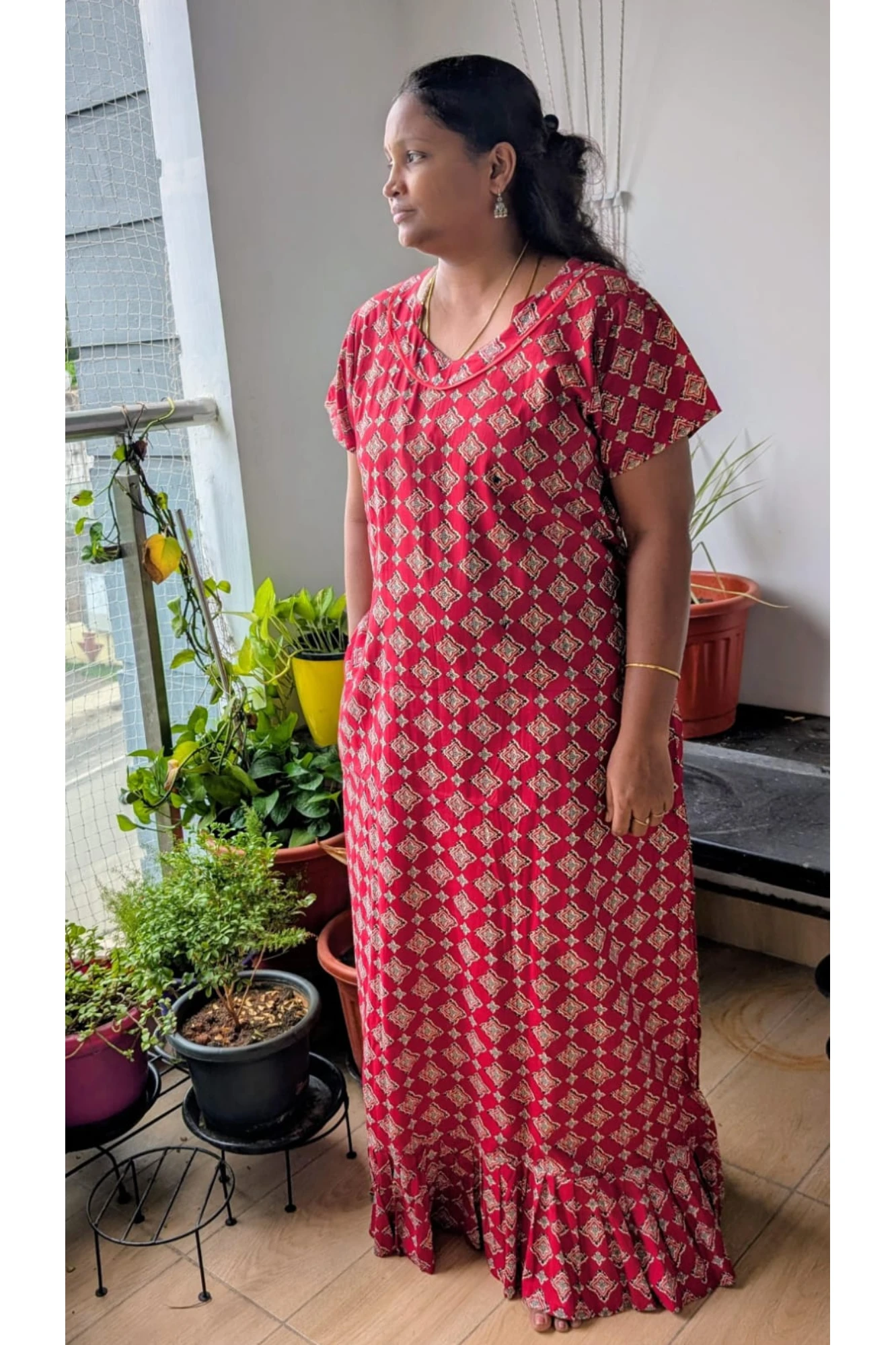 Ajrakh A-line Frocks
