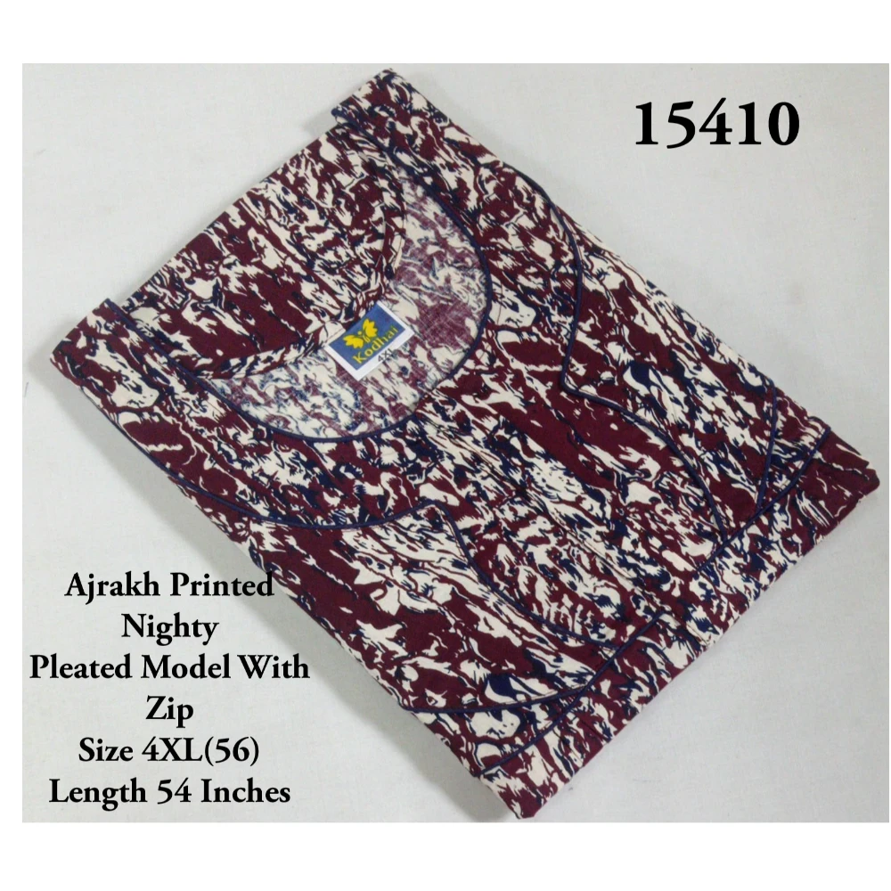 Plus Size Ajrakh Nighty